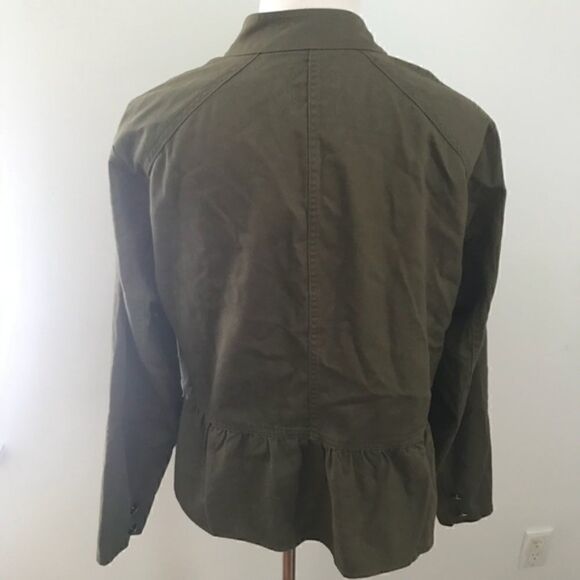 NWT Sejour Olive Green Military Style Jacket 16W - Picture 3 of 6